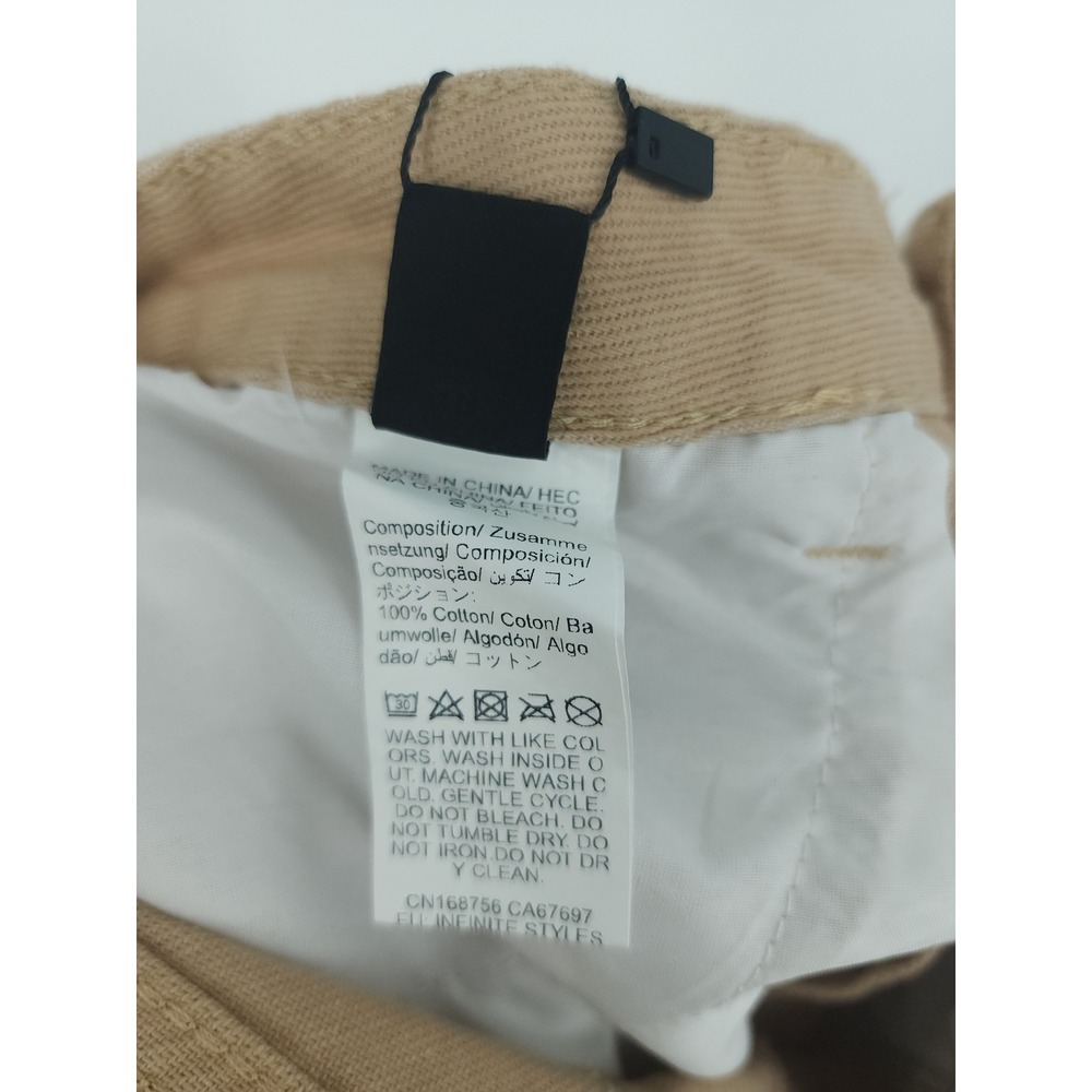 Dazy Denim Shorts Women Med Khaki Tan RawHem HighWaist Casual Coastal Safari NWT - Picture 7 of 8
